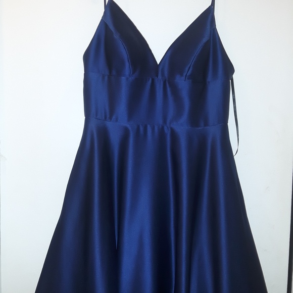 Deep Blue Prom Dress - Picture 3 of 8